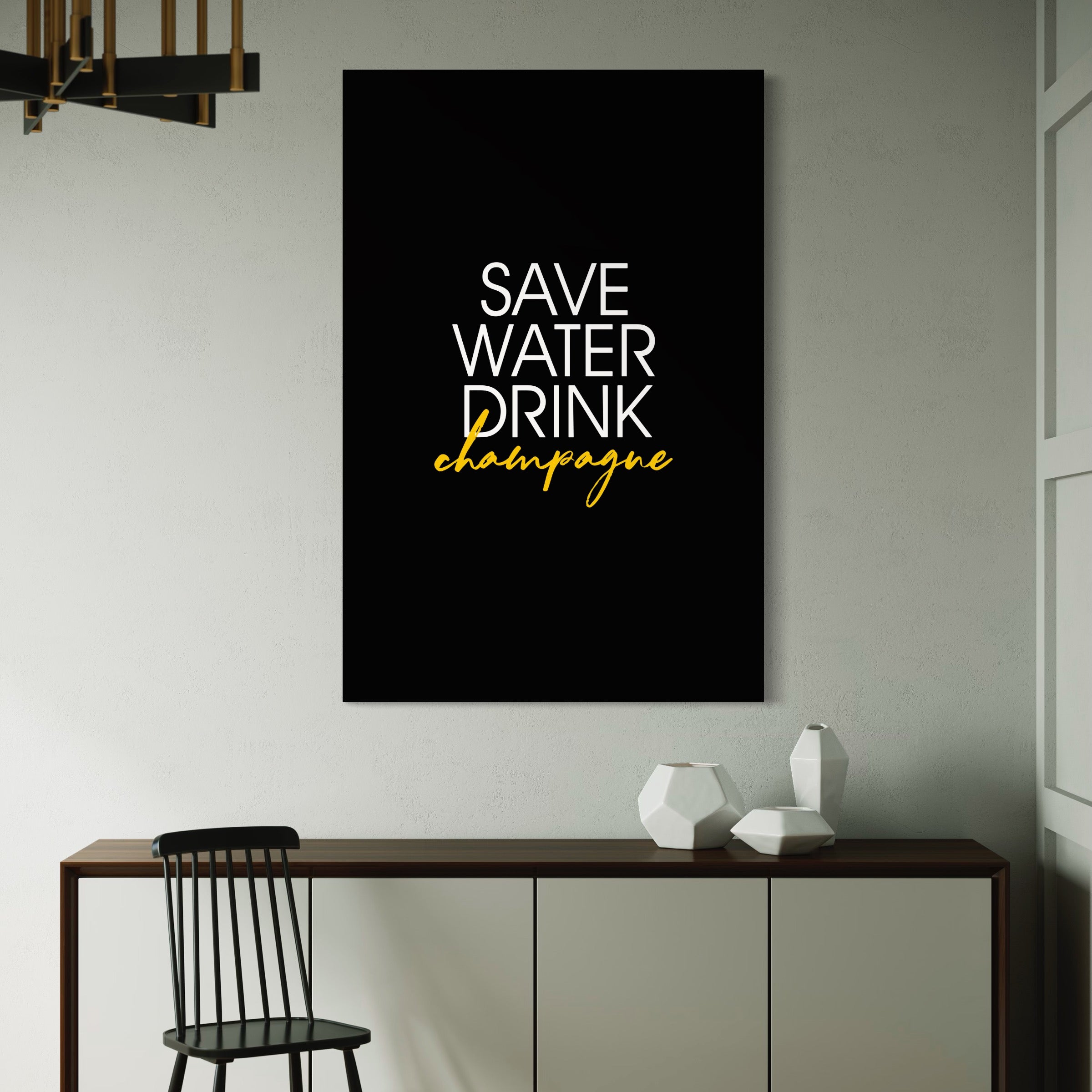 Save water drink champagne