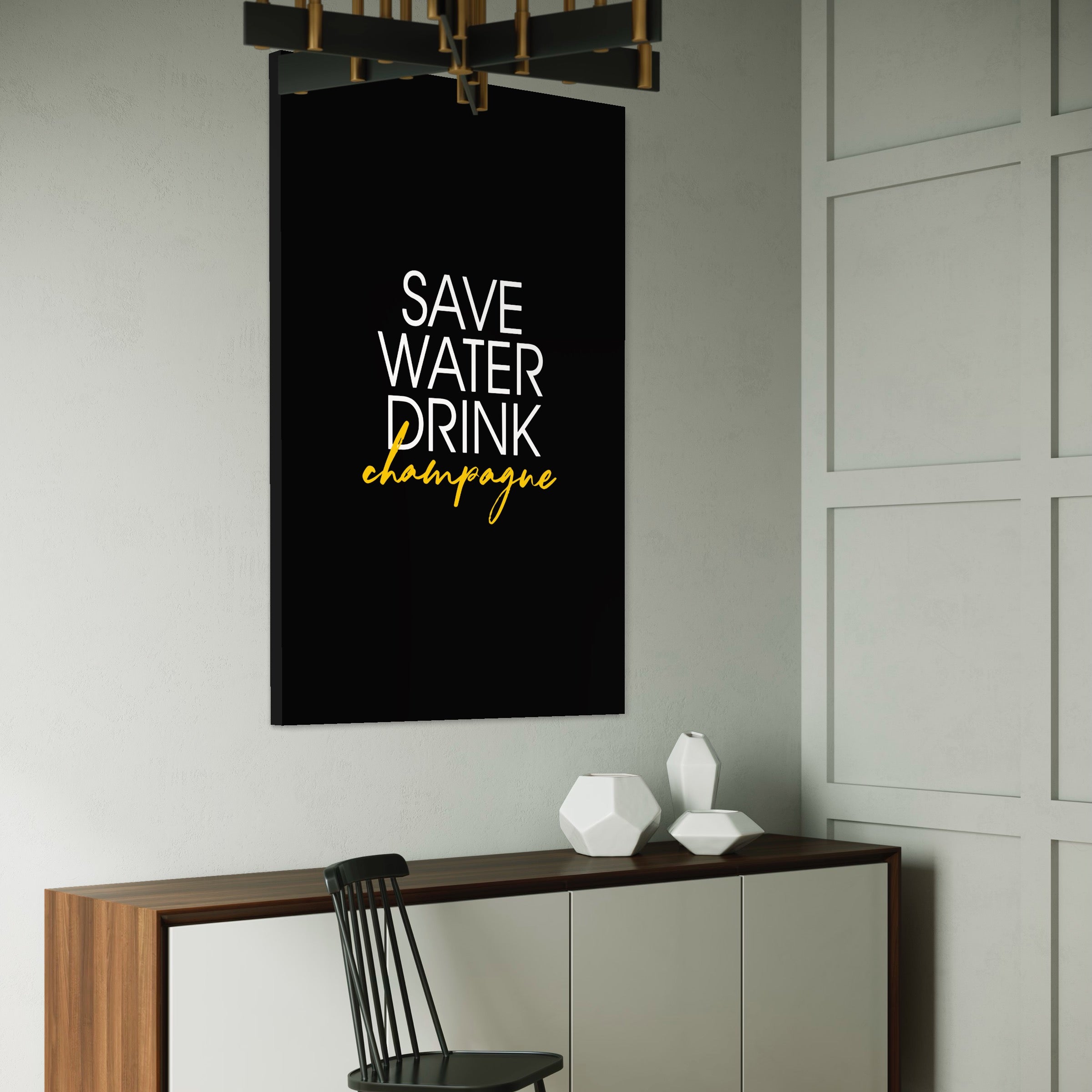 Save water drink champagne