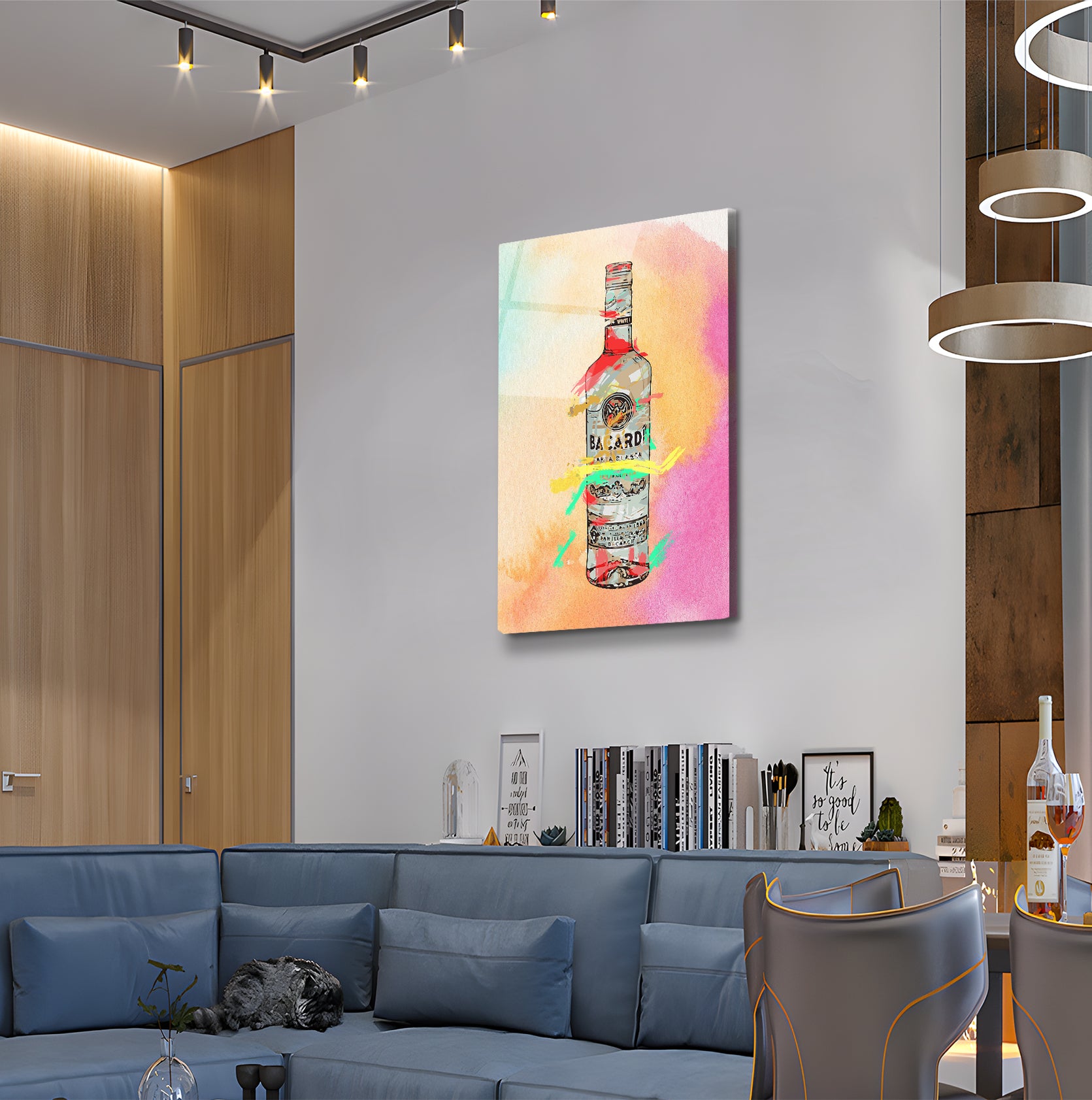 VIBRANT BACARDI BOTTLE
