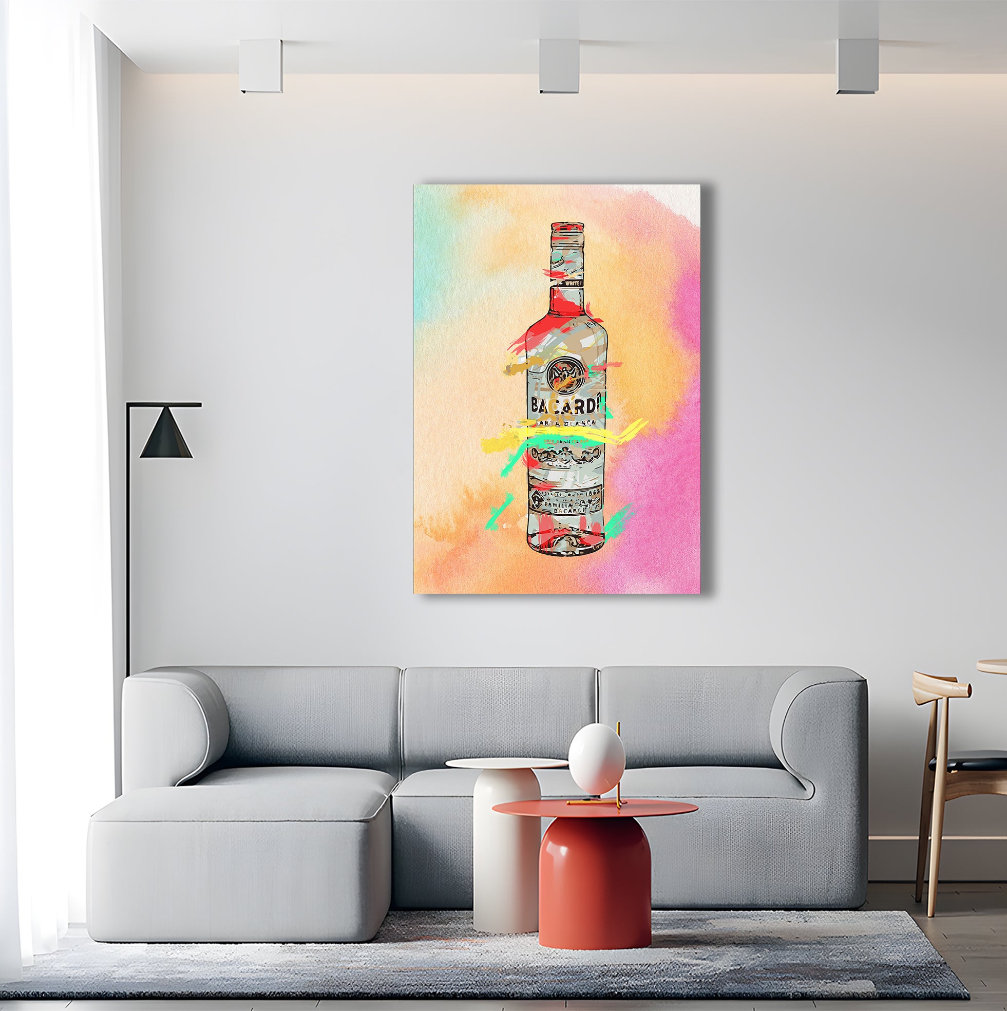 VIBRANT BACARDI BOTTLE