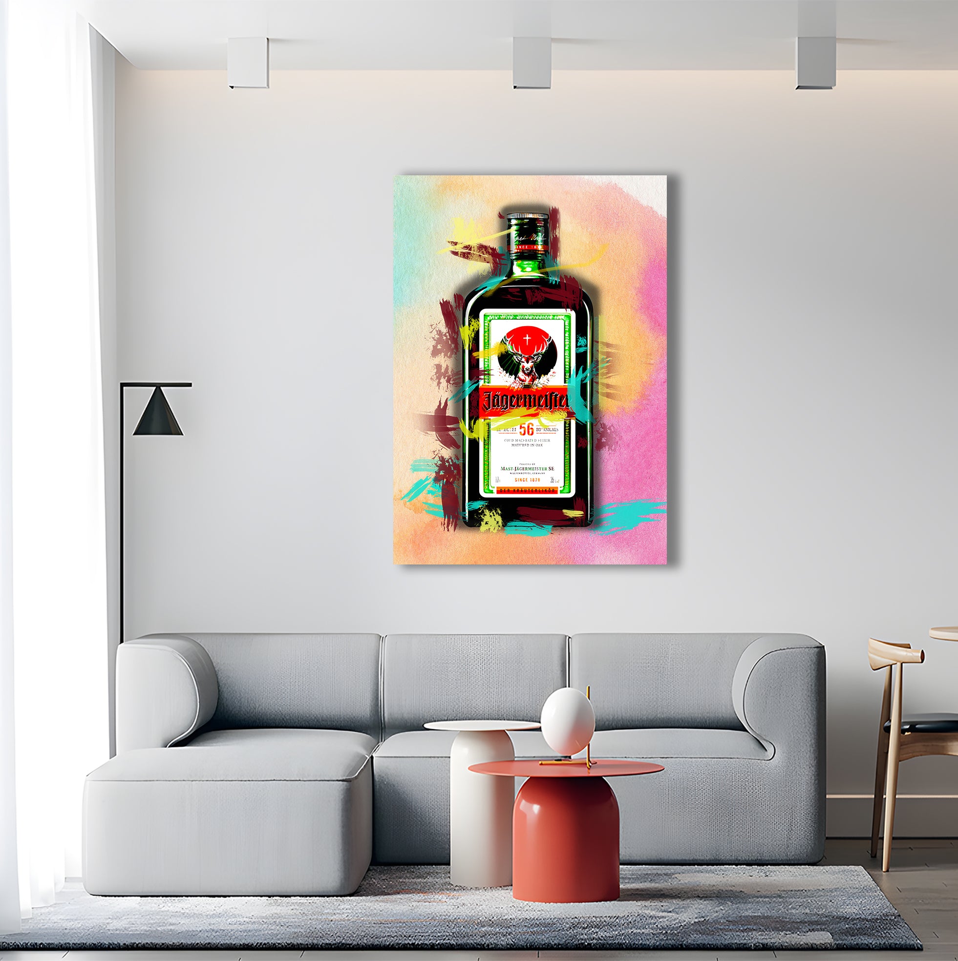 VIbrant Jägermeister Bottle